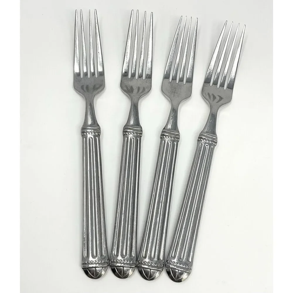 JC PENNEY COLONNADE Stainless Glossy Dinner Place Forks 8.25
